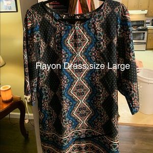 Beautiful Multi color at knee or above knee dress